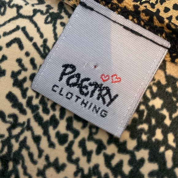 Poetry clothing snakeskin pattern blouse with open sleeves - Size Small - Picture 5 of 11